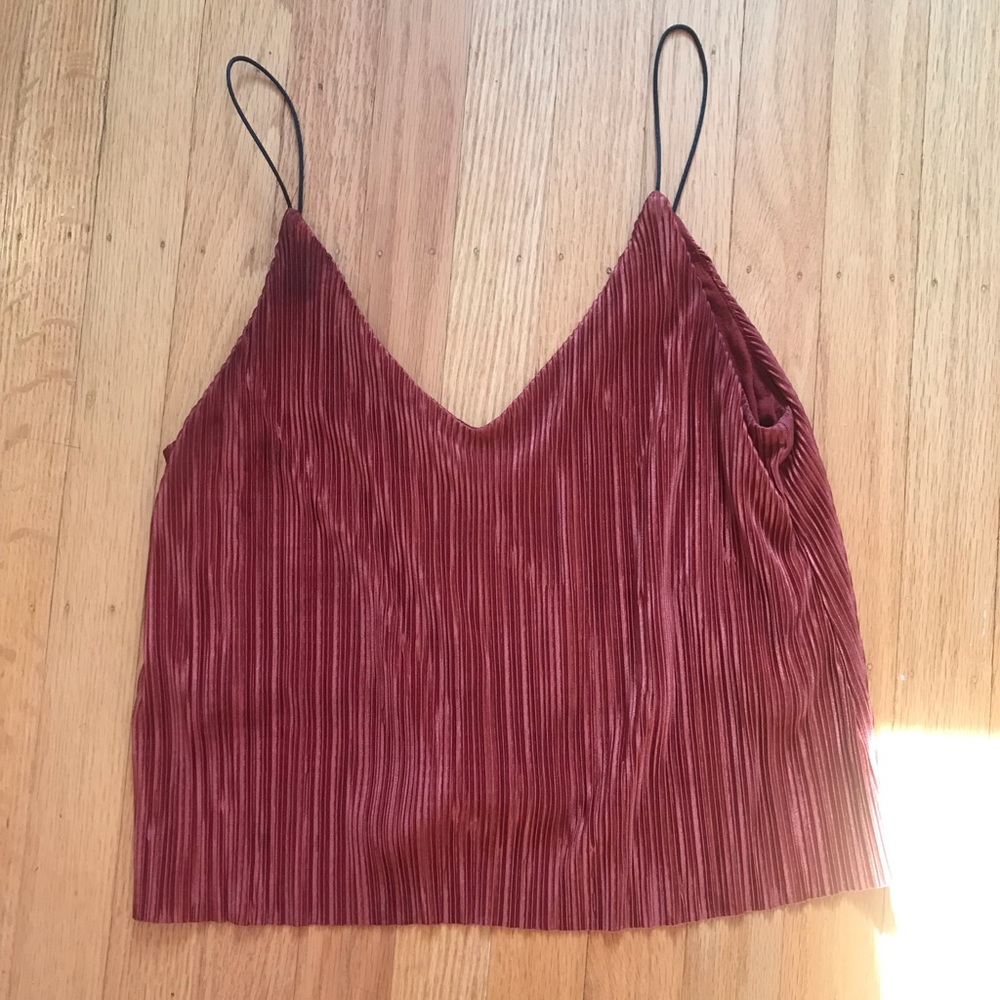 Urban Outfitters baby pleat slip cami